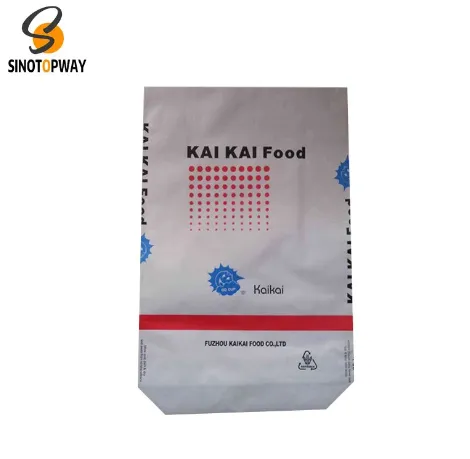 Mehrwandige Papiertüten mit flachem, quadratischem Boden und geklebtem Ventil